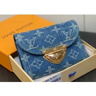 Louis Vuitton Monogram Denim Victorine Wallet M82959 Blue 2024
