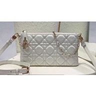 Miss Dior Midi Mini Bag in Cannage Lambskin White
