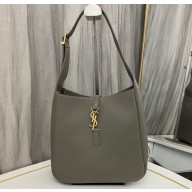 Saint Laurent le 5 à 7 supple small Bag in grained leather 713938 Gray