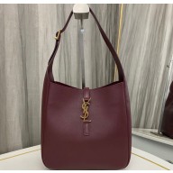 Saint Laurent le 5 à 7 supple small Bag in grained leather 713938 Burgundy