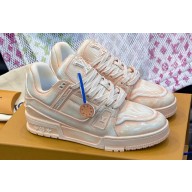 Louis Vuitton LV Trainer Women/Men Sneakers Printed calf leather Top Quality 02 2024
