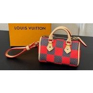 Louis Vuitton Damier Pop Mini Speedy Bag Charm M01692 Red 2024