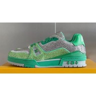 Louis Vuitton LV Trainer Women/Men Sneakers with Swarovski™ crystals Top Quality 10 2024