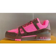 Louis Vuitton LV Trainer Women/Men Sneakers with Swarovski™ crystals Top Quality 14 2024