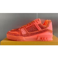 Louis Vuitton LV Trainer Women/Men Sneakers with Swarovski™ crystals Top Quality 18 2024