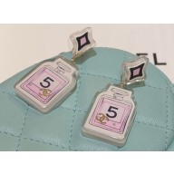 Chanel Metal, Resin & Strass Pendant Earrings ABC779 Gold, Pink, Black & Crystal 2024