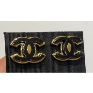 Chanel Metal & Resin CC Earrings Black 2024