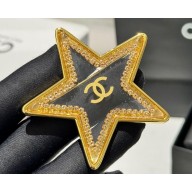 Chanel Metal, Resin & Strass Brooch ABC771 Gold, Transparent & Crystal 2024