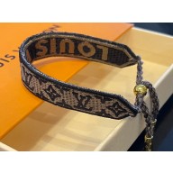 Louis Vuitton Textile canvas and brass LV Buddy Bracelet 03 2024