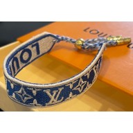 Louis Vuitton Textile canvas and brass LV Buddy Bracelet 02 2024