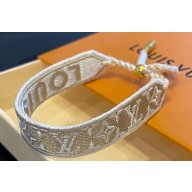 Louis Vuitton Textile canvas and brass LV Buddy Bracelet 01 2024
