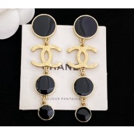 Chanel Metal Pendant Earrings Gold/Black 2024