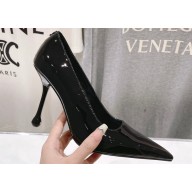 Jimmy Choo Heel 9.5cm Ixia 95 Black Patent Leather Pumps 2024