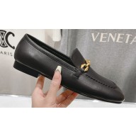 Jimmy Choo Calf Leather Diamond Tilda Loafers Black with Diamond Chain 2024