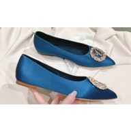 Louis Vuitton LV Night Met Flat Ballerinas in Satin Blue 2024