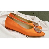 Louis Vuitton LV Night Met Flat Ballerinas in Satin Orange 2024