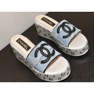 Chanel Strass Heel CC Logo Platform Mules 09 2024