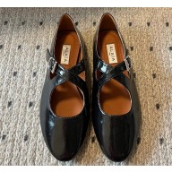 Alaia CRISS CROSS ballet flats in Leather Black 2024