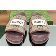 Gucci Women/Men GG slide sandals with Gucci label 771466 02 2024