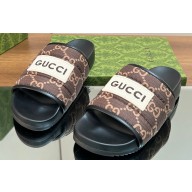 Gucci Women/Men GG slide sandals with Gucci label 771466 01 2024