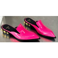 Balamin Brushed Lether Coin Mules Fuchsia 2024