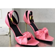 Balamin Heel 9.5cm Uma Satin Silk Sandals Pink 2024