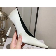 Jimmy Choo Heel 10cm Maryanne 100 Pointed-Toe Pumps Satin White 2024