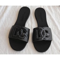 Cheap Sale Dolce & Gabbana Rubber beachwear sliders Black