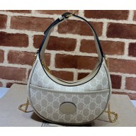 Gucci Half-moon-shaped mini bag with Interlocking G 726843 GG canvas Oatmeal
