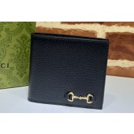 Gucci Bi-fold wallet with Horsebit 700462 in Black leather