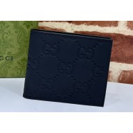 Gucci GG rubber-effect Bi-fold wallet 771311 in Black leather