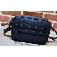 Gucci GG rubber-effect mini shoulder bag 771321 Leather Black