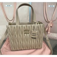 Miu Miu Matelassé nappa leather Handbag 5BG263 Nude