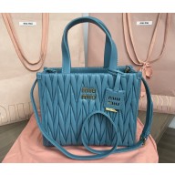 Miu Miu Matelassé nappa leather Handbag 5BG263 Blue