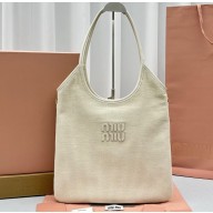 Miu Miu IVY Corduroy bag 5BG231 White