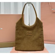 Miu Miu IVY Corduroy bag 5BG231 Brown