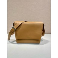 prada Large leather shoulder bag 2VD068 caramel 2024