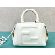 Fendi FF Cube Mini Bag in nappa-leather White 2024