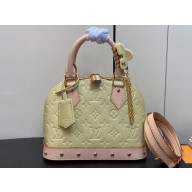 Louis Vuitton Monogram Vernis Alma BB Bag New LV Remix M24063 Chic and Yellow 2024