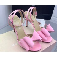 Mach & Mach Heel 9.5cm Le Cadeau Double Bow Ankle Strap Sandals in Satin Pink 2024