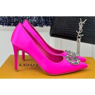 Louis Vuitton Heel 7cm/9cm LV Night Met Pumps in Satin Fuchsia 2024