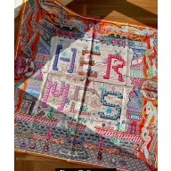 Hermes scarf 90x90cm in silk twill Top Quality 06 2024