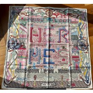 Hermes scarf 90x90cm in silk twill Top Quality 07 2024