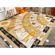 Hermes Shawl 140 Scarf in cashmere and silk 140x140cm Top Quality 126 2024