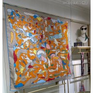 Hermes Shawl 140 Scarf in cashmere and silk 140x140cm Top Quality 06 2024