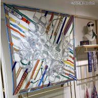 Hermes Shawl 140 Scarf in cashmere and silk 140x140cm Top Quality 89 2024