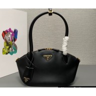 Prada Small leather handbag 1BA427 Black 2024