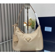 Prada Re-Edition 2005 Re-Nylon and Saffiano Mini Hobo Bag 1NE204 Beige/Gold 2024