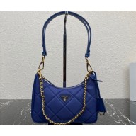 Prada Re-Edition 1995 Chaîne Re-Nylon Mini Hobo Bag 1BC204 Blue 2024