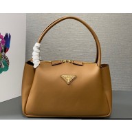 Prada Medium leather handbag 1BA444 Brown 2024